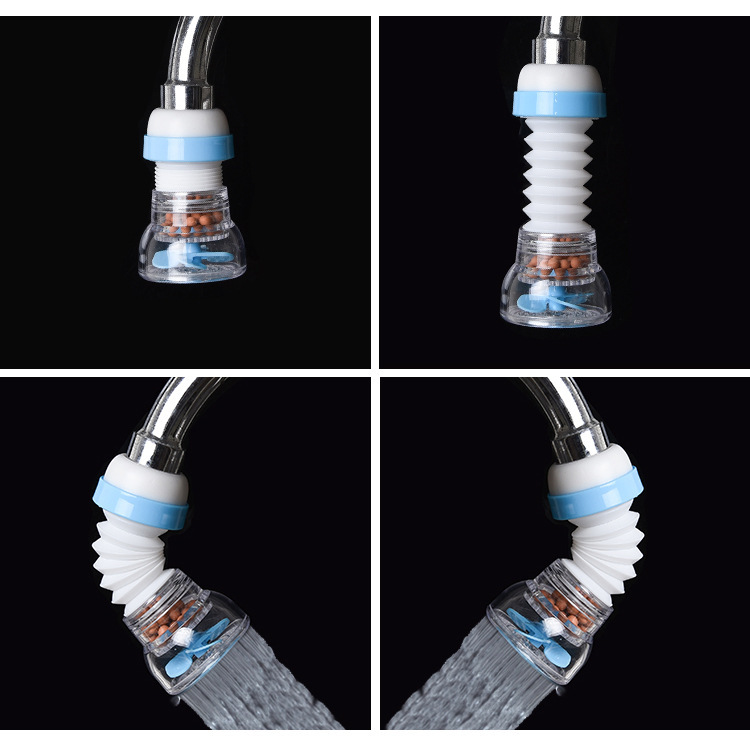 Faucet Medical Stone Water Filter Universal Splash-Proof Shower Retractable Tap Water Water Saving Device Nozzle with Filter Tip