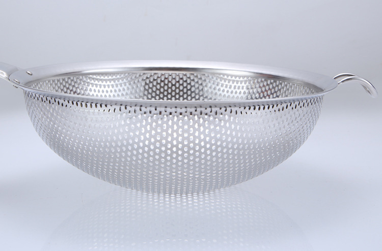 Long Xiang Kitchenware Household Kitchen Commercial Hotel Wooden Handle Stainless Steel over Ladle Oil Filter Fried Big Strainer