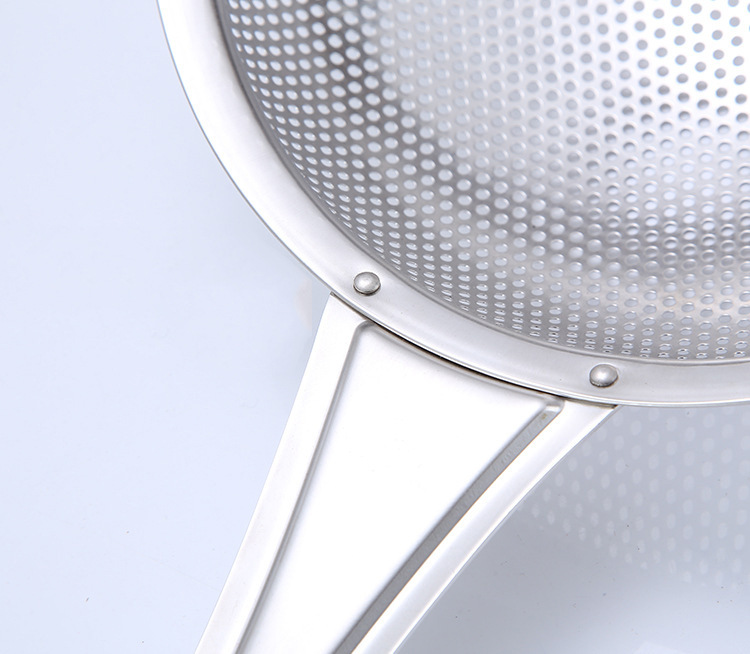 Long Xiang Kitchenware Household Kitchen Commercial Hotel Wooden Handle Stainless Steel over Ladle Oil Filter Fried Big Strainer