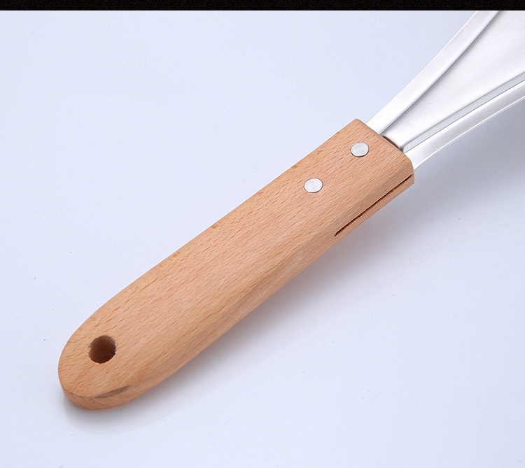 Long Xiang Kitchenware Household Kitchen Commercial Hotel Wooden Handle Stainless Steel over Ladle Oil Filter Fried Big Strainer