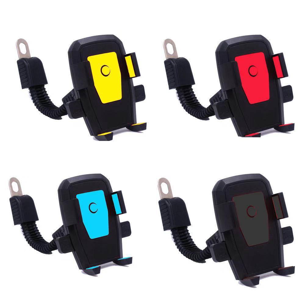 Automatic Lock Motorcycle Dedicated Phone Bracket Rearview Mirror of Electric Vehicle Navigation Bracket Factory Direct Sales