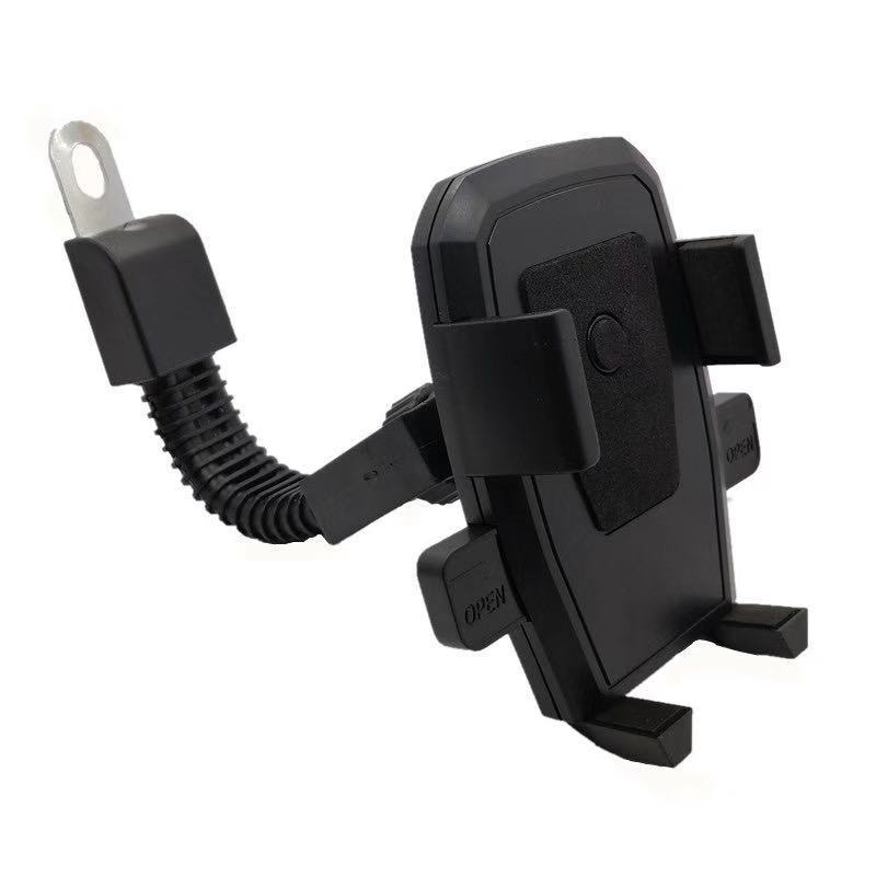 Automatic Lock Motorcycle Dedicated Phone Bracket Rearview Mirror of Electric Vehicle Navigation Bracket Factory Direct Sales