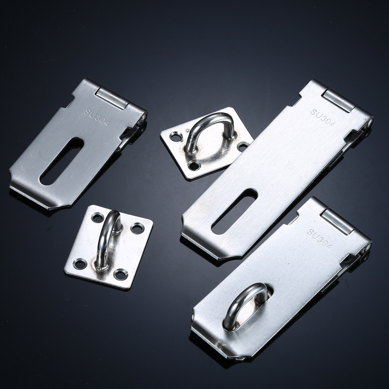 Huigu Thickened 304 Stainless Steel Lock Card Anti-Theft Lock Hardware Safety Bolt Buckle Thickened 201 Stainless Steel Door Latch