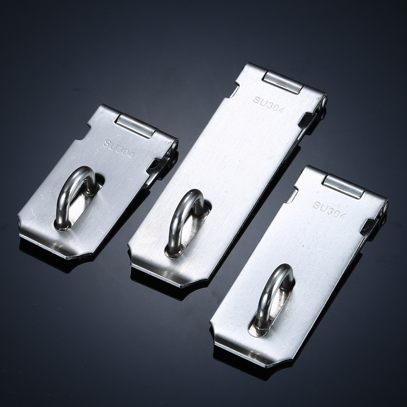 Huigu Thickened 304 Stainless Steel Lock Card Anti-Theft Lock Hardware Safety Bolt Buckle Thickened 201 Stainless Steel Door Latch