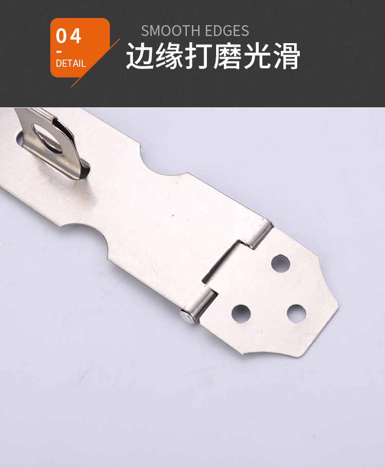 Factory Direct Supply Stainless Steel Lock Door Lock Furniture Hardware Thickened Padlock Buckle Cabinet Hardware Accessories in Stock