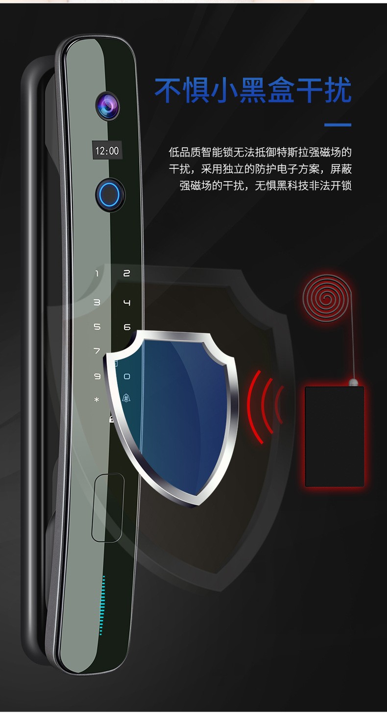 3D Face Recognition Smart Lock Home Anti-Theft Door Lock Automatic Peephole Viewer Electronic Password Smart Fingerprint Lock