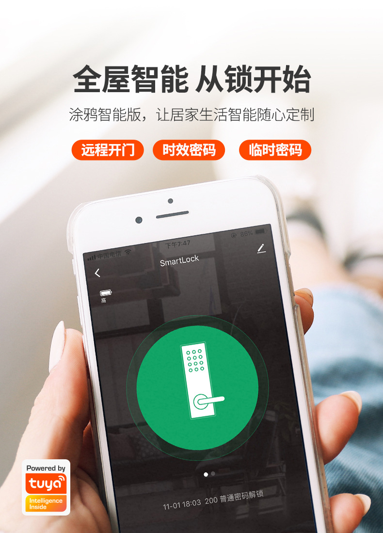 Inner Door Wooden Door Office Door Bedroom Door Fingerprint Lock Chinese And English Graffiti WiFi Bluetooth Pass Smart Lock Inner Door Wooden Door Office Door Bedroom Door Fingerprint Lock Chinese And English Graffiti WiFi Bluetooth Pass Smart Lock