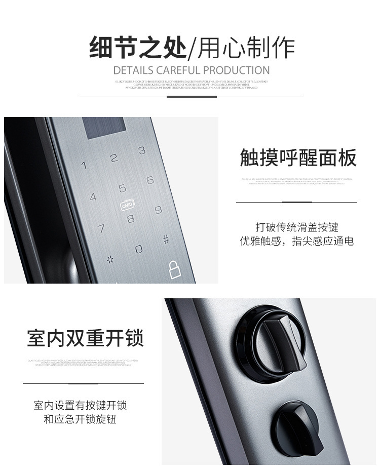 3D Face Recognition Automatic Fingerprint Lock Household Anti-Theft Door Password Smart Lock with Remote Monitoring Mobile Phone Remote
