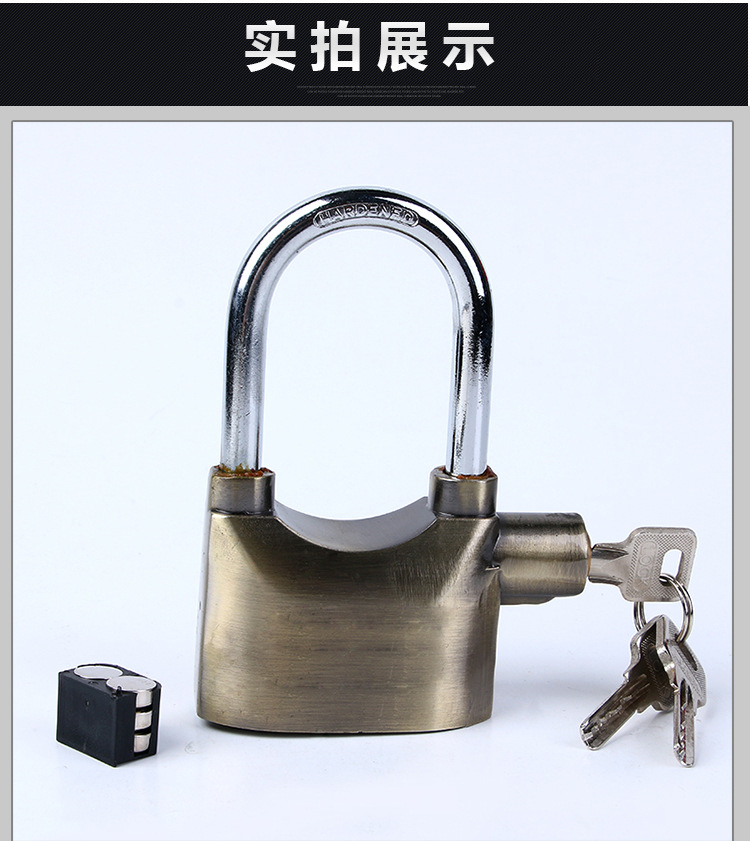 70MM aluminum alloy hanging alarm lock black door and window padlock bicycle motorcycle anti-theft lock warehouse alarm lock 70MM aluminum alloy hanging alarm lock black door and window padlock bicycle motorcycle anti-theft lock warehouse alarm lock