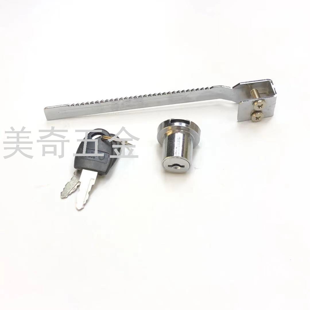 Horizontal Lock Window Lock Lock of Glass-Frame Cabinet Display Cabinet Door Lock Single and Double Door Counter Double Open Push Pull Sliding Door Lock Serrated Lock