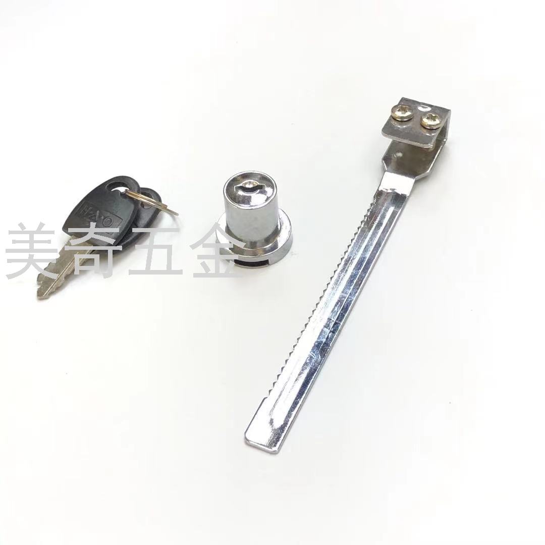 Horizontal Lock Window Lock Lock of Glass-Frame Cabinet Display Cabinet Door Lock Single and Double Door Counter Double Open Push Pull Sliding Door Lock Serrated Lock
