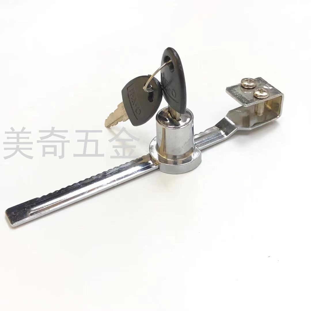 Horizontal Lock Window Lock Lock of Glass-Frame Cabinet Display Cabinet Door Lock Single and Double Door Counter Double Open Push Pull Sliding Door Lock Serrated Lock