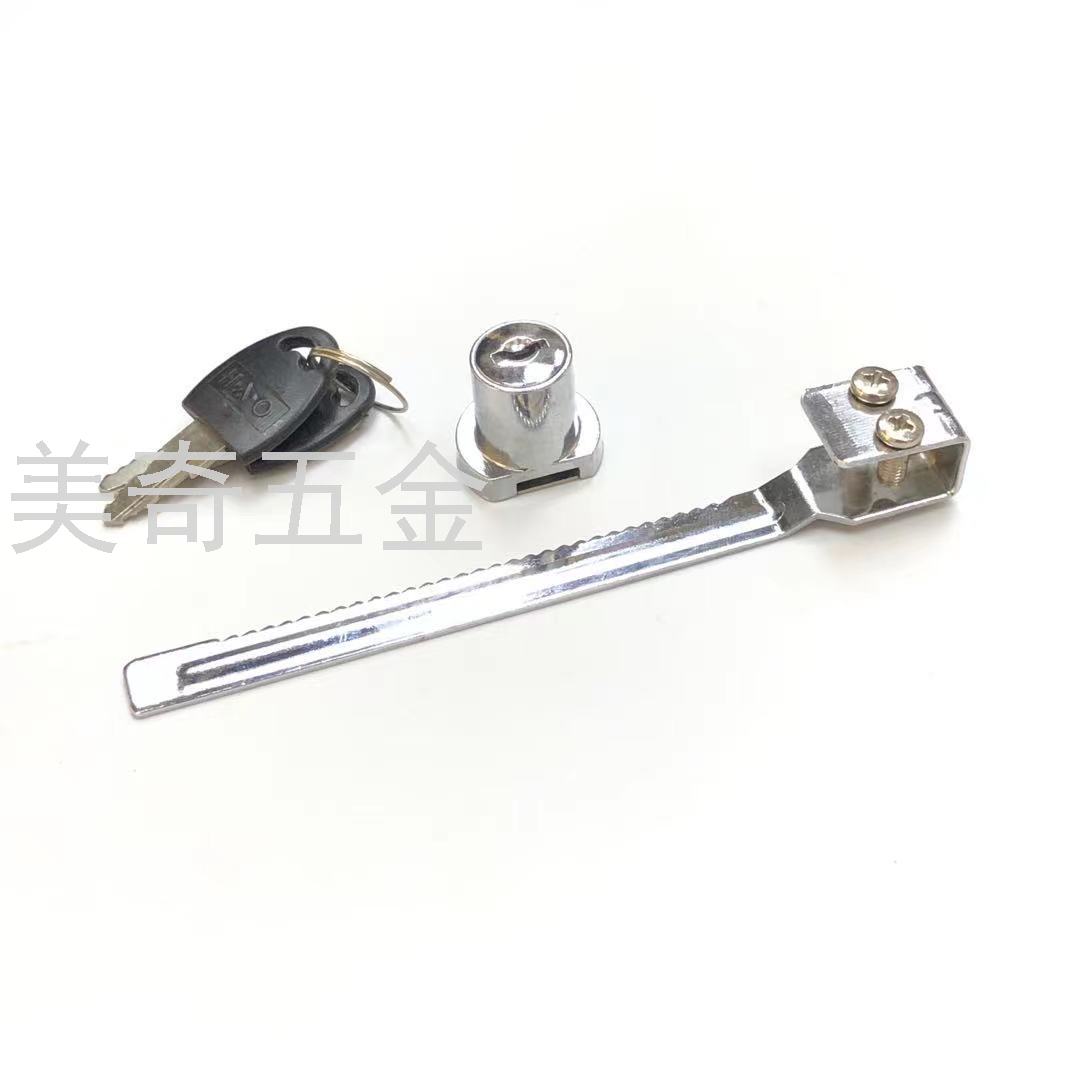 Horizontal Lock Window Lock Lock of Glass-Frame Cabinet Display Cabinet Door Lock Single and Double Door Counter Double Open Push Pull Sliding Door Lock Serrated Lock