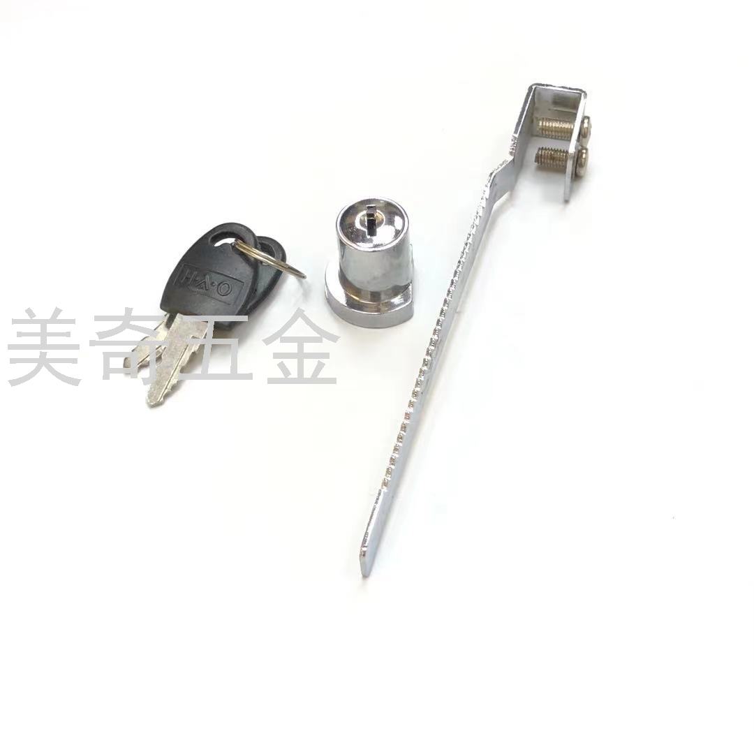 Horizontal Lock Window Lock Lock of Glass-Frame Cabinet Display Cabinet Door Lock Single and Double Door Counter Double Open Push Pull Sliding Door Lock Serrated Lock