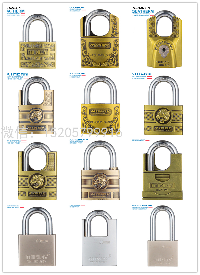 Mindy Bag Beam Padlock Home Door Lock Yard Door Lock Anti-Theft Window Lock