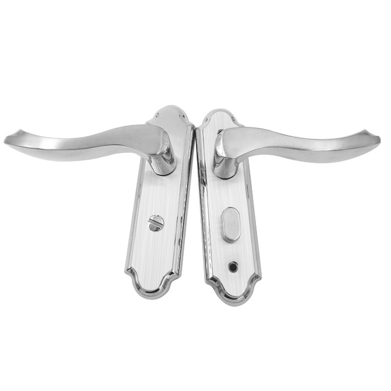 Bathroom Door Lock Keyless Stainless Steel Door Lock Bedroom Noiseless Door Lock Handle Lock Bathroom Doorknob Protector Wholesale
