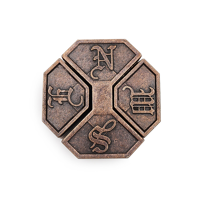 Burr Puzzle Brainy Magic Puzzle Gold Adult Puzzle High IQ Children Chinese String Puzzle Educational Toys Magic Lock Needle