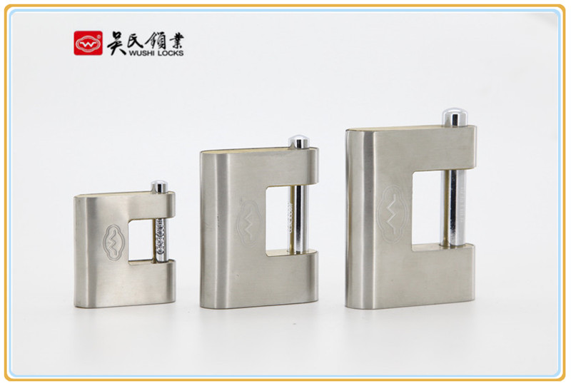 Stainless Steel Full Cover Shell Rectangular Lock Cross-Opening Rectangular Lock Cover Shell Lock Anti-Theft Door Lock Padlock