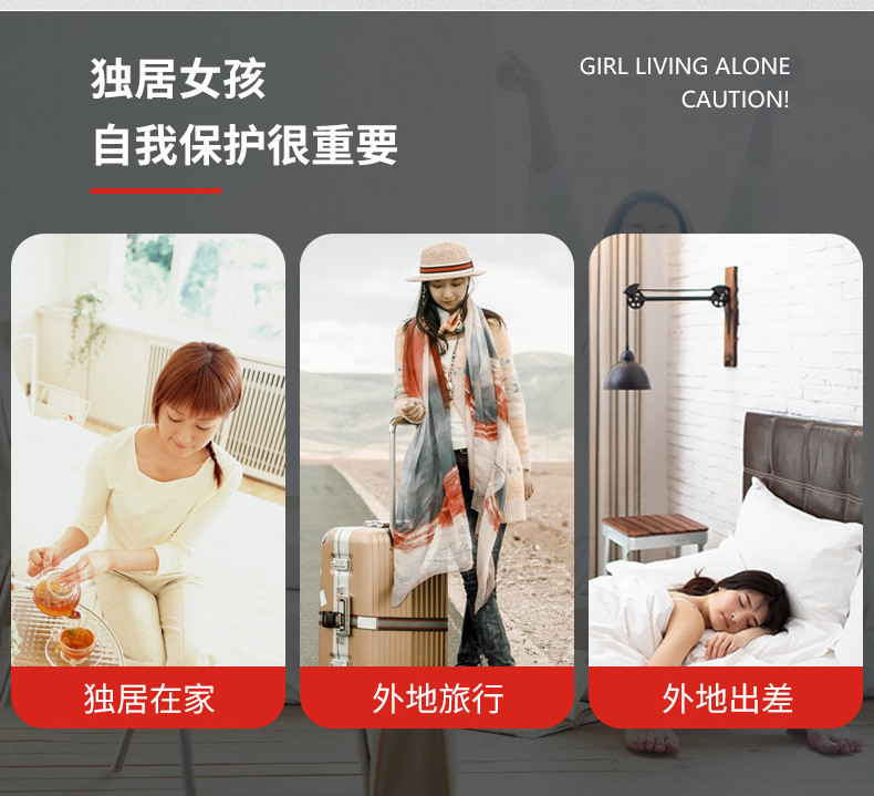 Portable Door K New Door Stopper Dual-Purpose Portable Door Lock Applicable to Travel Hotels and Hotels