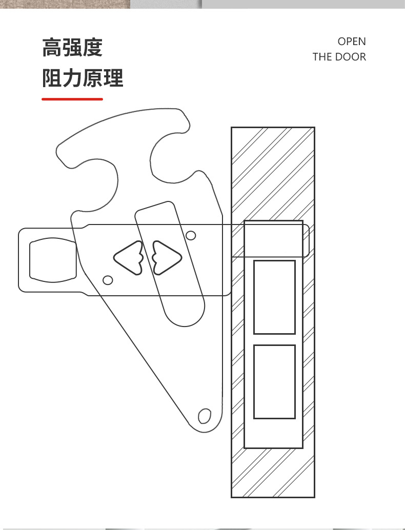 Portable Door K New Door Stopper Dual-Purpose Portable Door Lock Applicable to Travel Hotels and Hotels