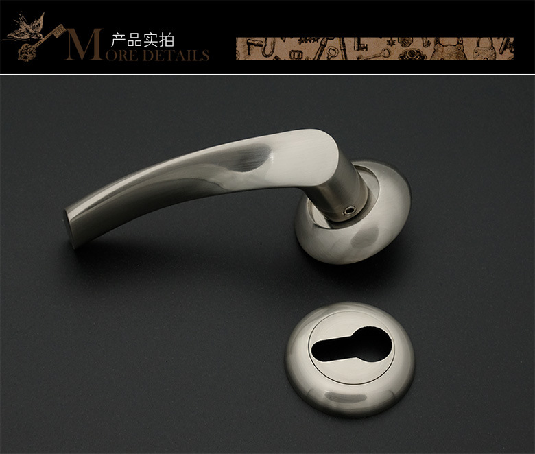 Bifurcated aluminum alloy lock simple nickel wire indoor door universal split lock boyu lock manufacturer customization Bifurcated aluminum alloy lock simple nickel wire indoor door universal split lock boyu lock manufacturer customization