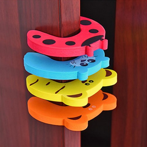 Children&#039;s safety clamping door lock baby thickened door stopper baby door guard cartoon door clip