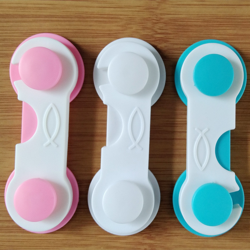 Drawer Lock Children&#039;s Safety Lock Short Lock Baby Anti-Clamp Hand Multi-Functional Chest of Drawer Door Refrigerator Safety Folio Lock