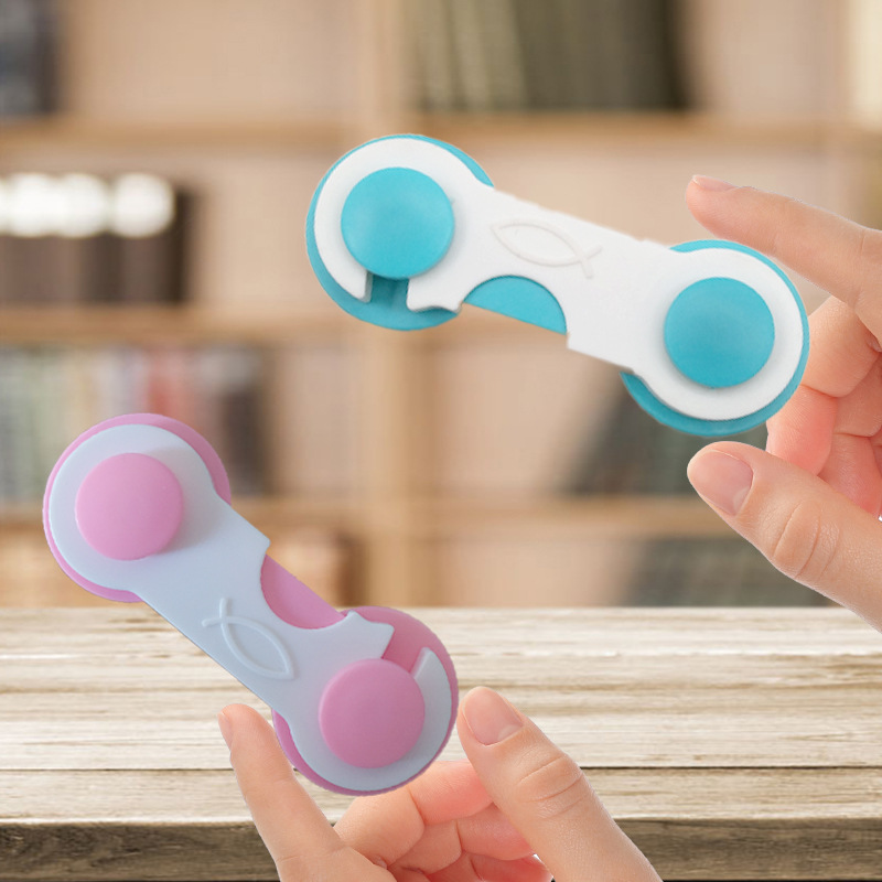 Drawer Lock Children&#039;s Safety Lock Short Lock Baby Anti-Clamp Hand Multi-Functional Chest of Drawer Door Refrigerator Safety Folio Lock