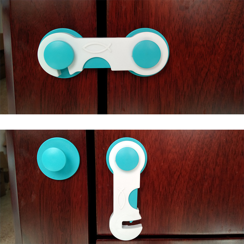 Drawer Lock Children&#039;s Safety Lock Short Lock Baby Anti-Clamp Hand Multi-Functional Chest of Drawer Door Refrigerator Safety Folio Lock