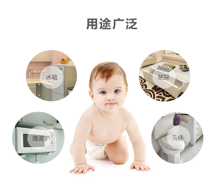 Multi-function double button baby door lock Refrigerator child Safety protection drawer lock Multi-function double button baby door lock Refrigerator child Safety protection drawer lock