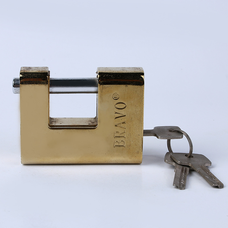 Manufacturer Customized Computer Key Titanium All Wrapped Cover Shell Rectangular Lock Anti-Skid Anti-Theft Horizontal Door Lock Lock Wholesale