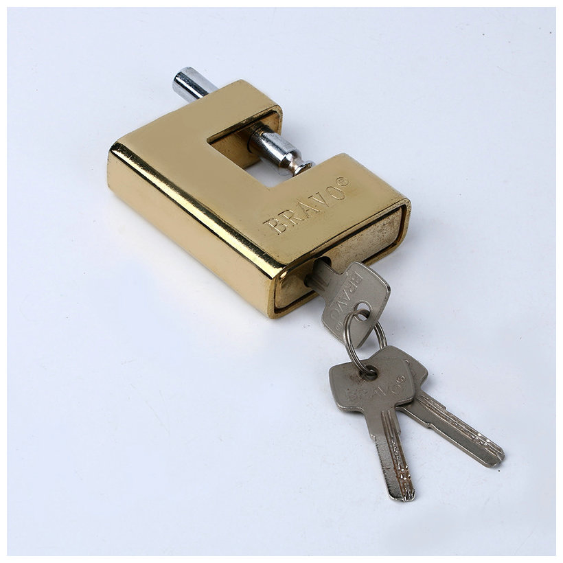Manufacturer Customized Computer Key Titanium All Wrapped Cover Shell Rectangular Lock Anti-Skid Anti-Theft Horizontal Door Lock Lock Wholesale