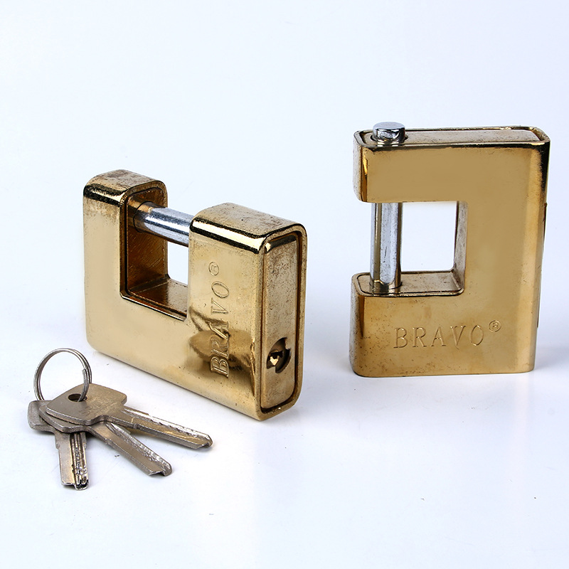 Manufacturer Customized Computer Key Titanium All Wrapped Cover Shell Rectangular Lock Anti-Skid Anti-Theft Horizontal Door Lock Lock Wholesale