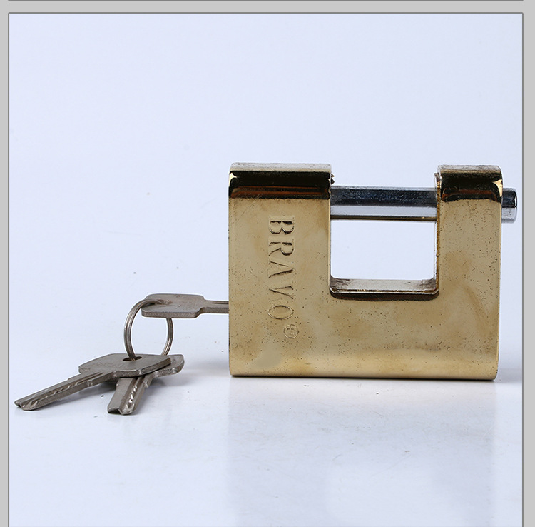 Manufacturer Customized Computer Key Titanium All Wrapped Cover Shell Rectangular Lock Anti-Skid Anti-Theft Horizontal Door Lock Lock Wholesale