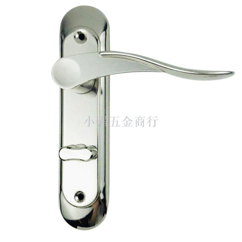 Single tongue aluminum iron panel small lock keyless single lock tongue screw hole distance 110mm bathroom door lock