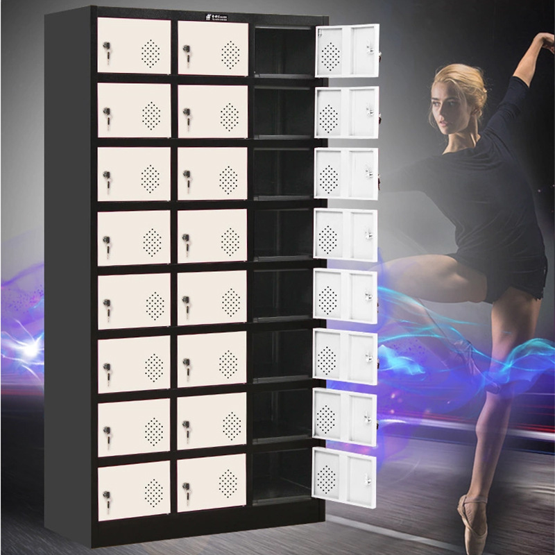 Oumeite Color Wardrobe Thickened Staff Locker Multi-Door Cupboard Shoe Cabinet with Lock Store Cabinet Storage Cabinet