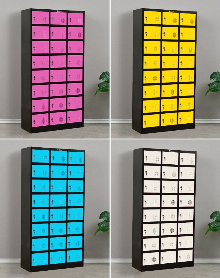 Oumeite Color Wardrobe Thickened Staff Locker Multi-Door Cupboard Shoe Cabinet with Lock Store Cabinet Storage Cabinet