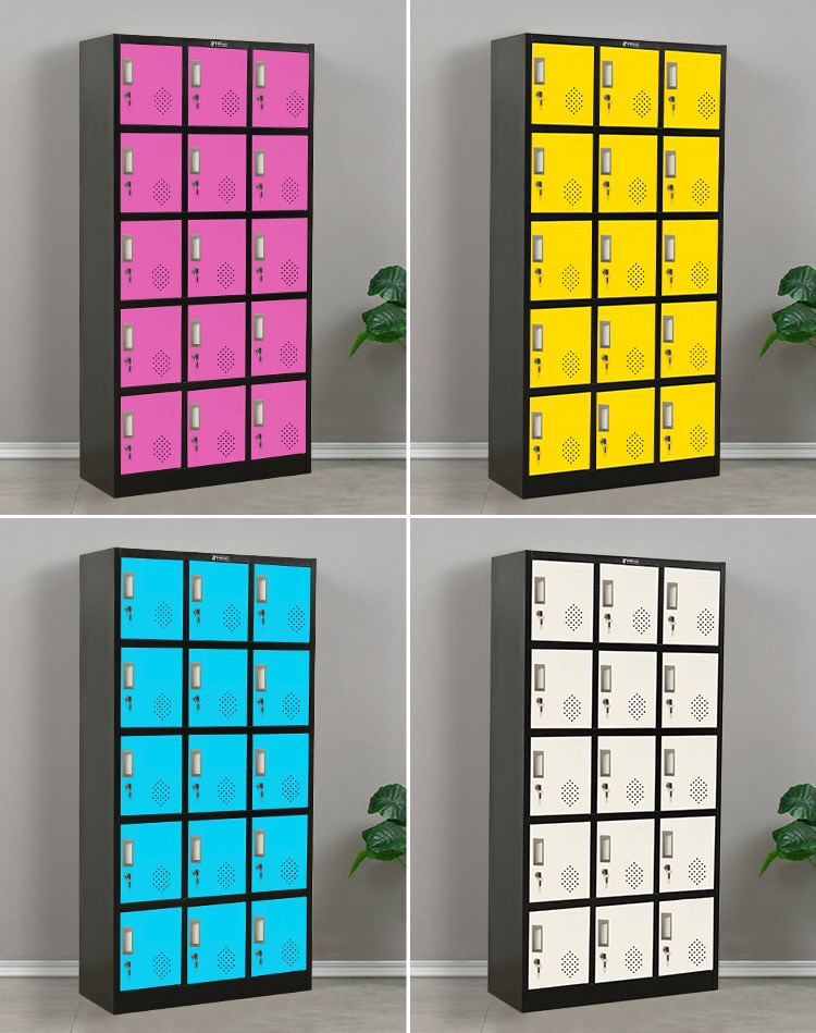 Oumeite Color Wardrobe Thickened Staff Locker Multi-Door Cupboard Shoe Cabinet with Lock Store Cabinet Storage Cabinet