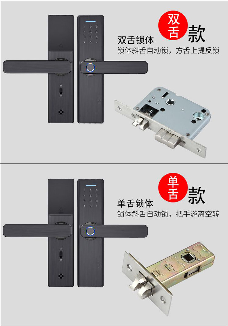  Household Anti-Theft Door Lock Fingerprint Lock Combination Lock Fingerprint Door Lock Electronic Lock Open 