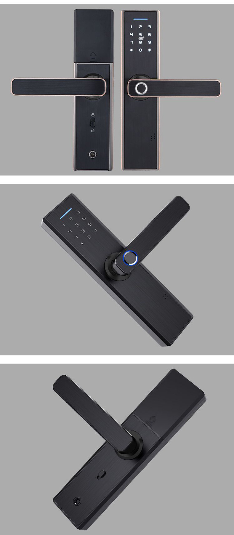 Household Anti-Theft Door Lock Fingerprint Lock Combination Lock Fingerprint Door Lock Electronic Lock Open 