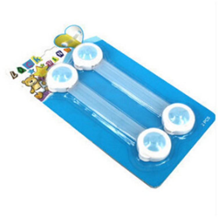Lengthened Smiley Face Cabinet Door Refrigerator Drawer Lock Children Anti-Open Door Security Lock Baby Safety Lock Two Pieces