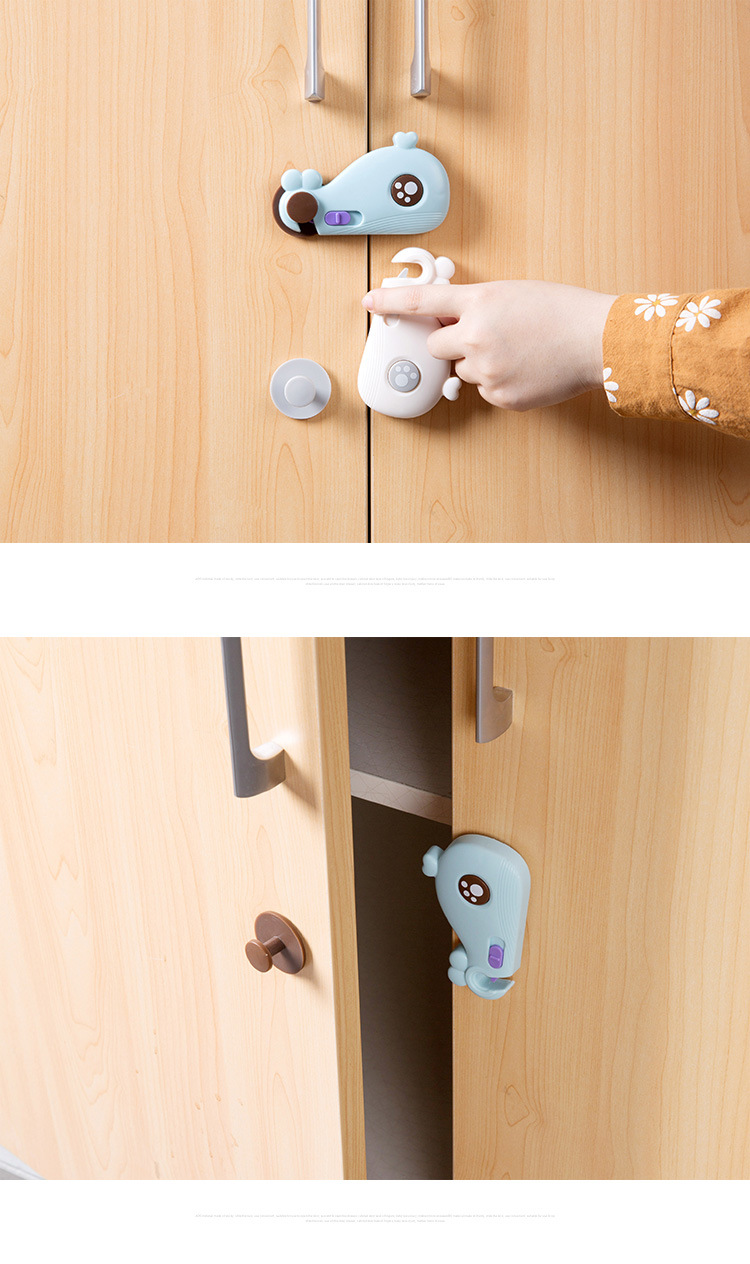 Cabinet Door Whale Child Safety Lock Multifunctional Baby Anti-Clamp Hand Safety Lock Baby Protection Supplies Drawer Safety Buckle Cabinet Door Whale Child Safety Lock Multifunctional Baby Anti-Clamp Hand Safety Lock Baby Protection Supplies Drawer Safety Buckle