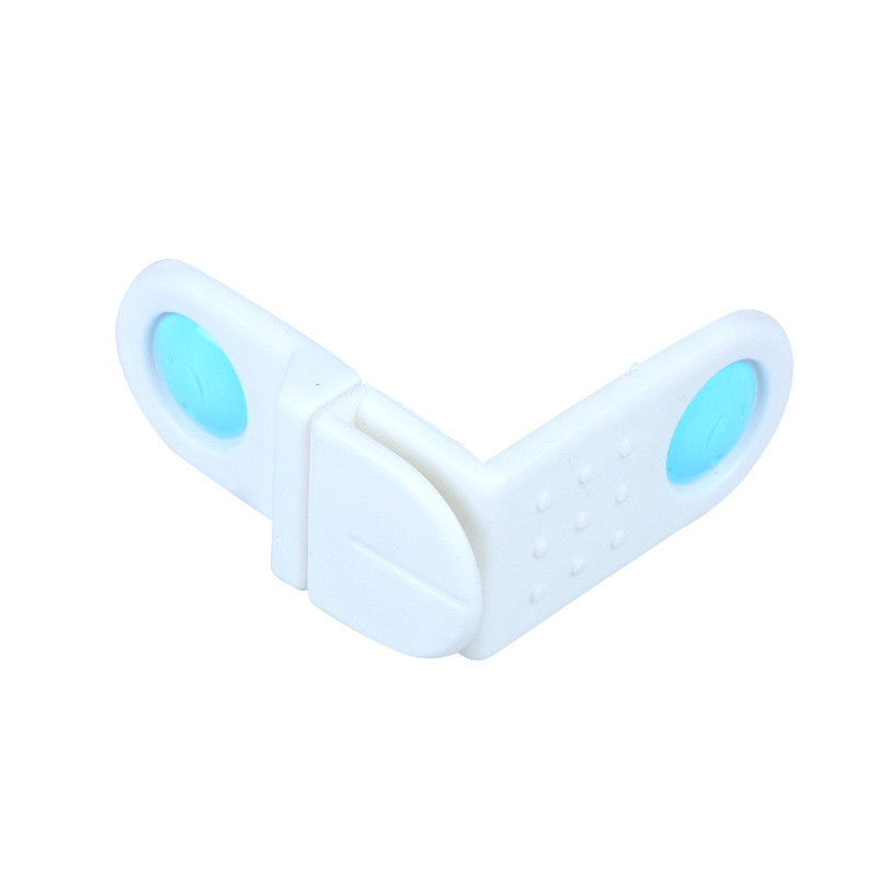 Baby Cabinet Door Refrigerator Lock Corner Safety Collision Angle Drawer Lock Anti-Clamp Hand Cabinet Door Lock Child Lock Two Pack