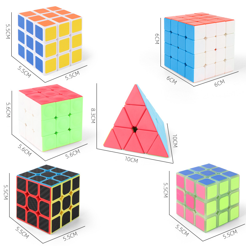 Game-Specific Third-Stage Fourth-Stage Pyraminx Smooth and Easy to Twist Solid Color Children Puzzle Pressure Relief Rubik&#039;s Cube Toy