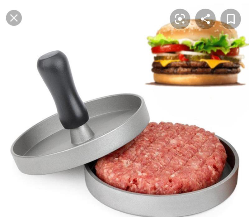 New Manual Aluminum Non-Stick Hamburger Meat Pressing Mold Hamburger Meat Blank Maker Kitchen Gadget Hamburger Pressure