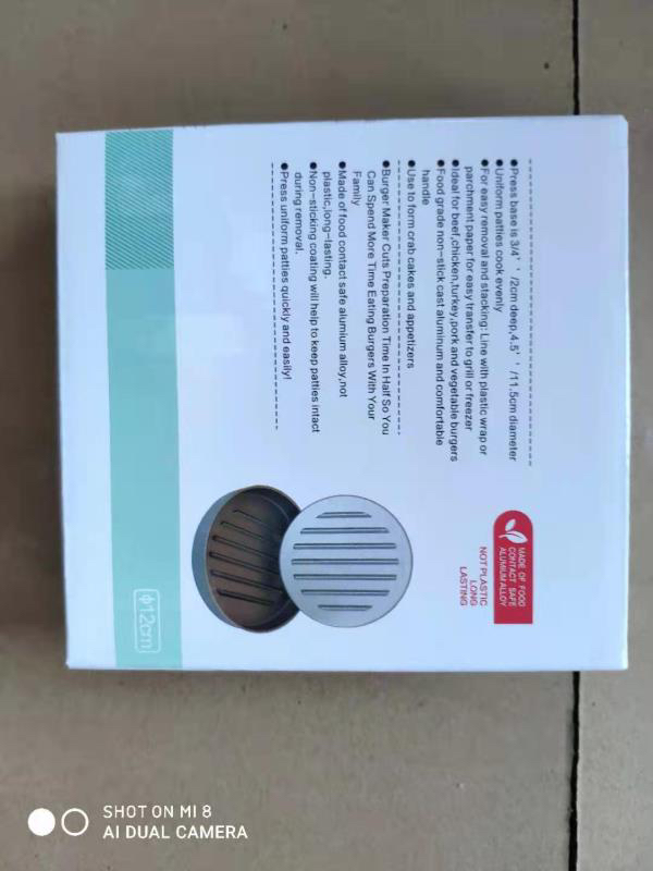 New Manual Aluminum Non-Stick Hamburger Meat Pressing Mold Hamburger Meat Blank Maker Kitchen Gadget Hamburger Pressure