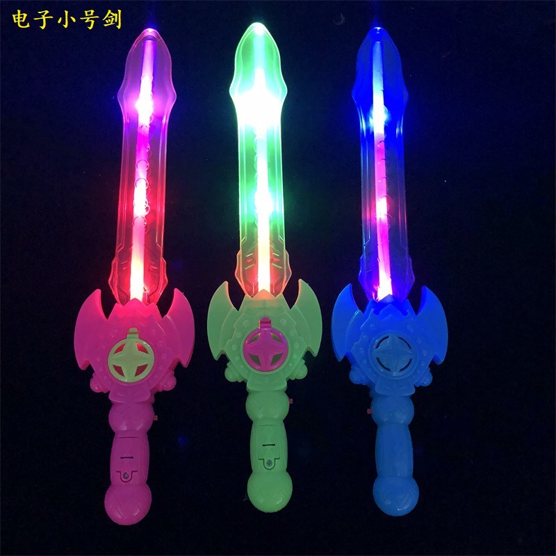 New Luminous Electronic Knife Luminous Sword LED Flash Knife Small Colorful Sword Children's Toy Stall Hot Sale
