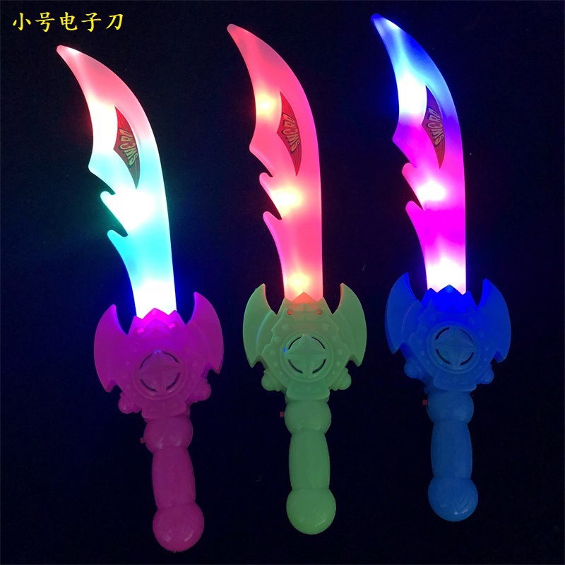 New Luminous Electronic Knife Luminous Sword LED Flash Knife Small Colorful Sword Children's Toy Stall Hot Sale