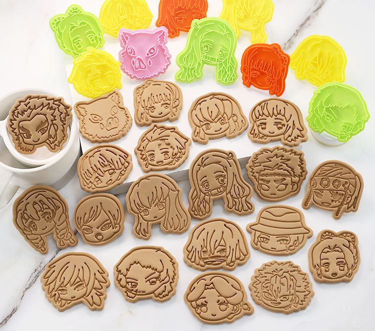 Ghost Killing Blade Cartoon Biscuit Mold Full Set 3d 3d Pressing Baking Cookie Mold DIY Home Baking Tools Ghost Killing Blade Cartoon Biscuit Mold Full Set 3d 3d Pressing Baking Cookie Mold DIY Home Baking Tools