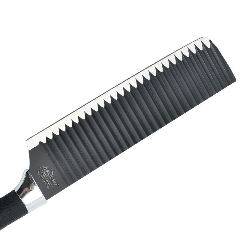 Steel Kitchen Knife Chef Knife 6Piece Set Sharp Household Kitchen NonStick Wave Pattern Knife Set Kitchen Knives